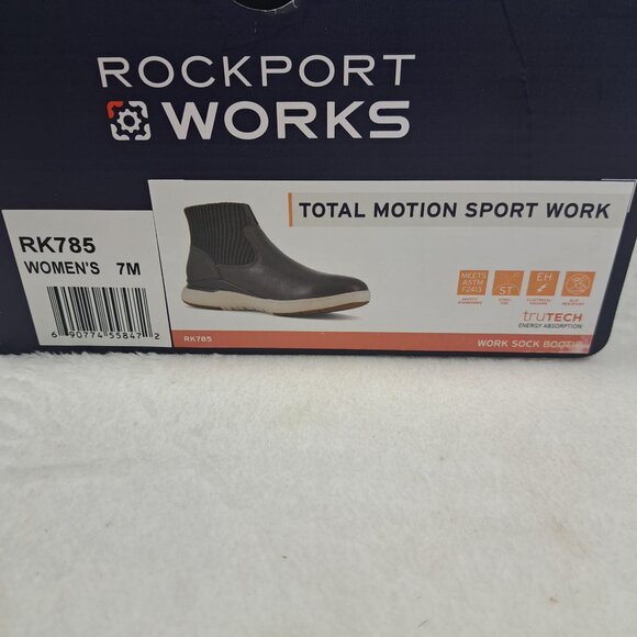 ROCKPORT WORKS WOMENS US 7 M‎ TOTAL MOTION SPORT SOCK BOOTIE SNEAKER EH ST SR - Picture 11 of 11